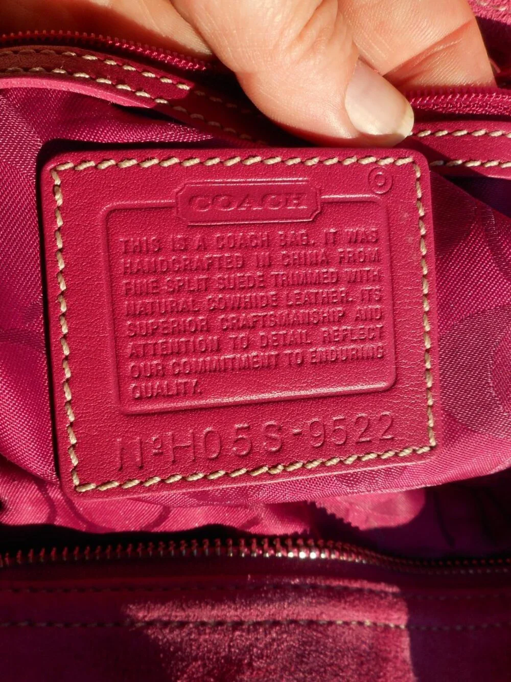 Vintage Coach SOHO Suede Tote 9522, EUC in Orchid Pink